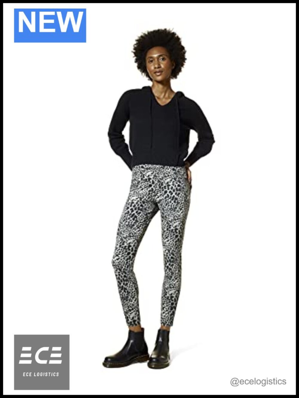 High Rise Denim Leggings Skinny Fit Pull On Elastic Waistband Casual